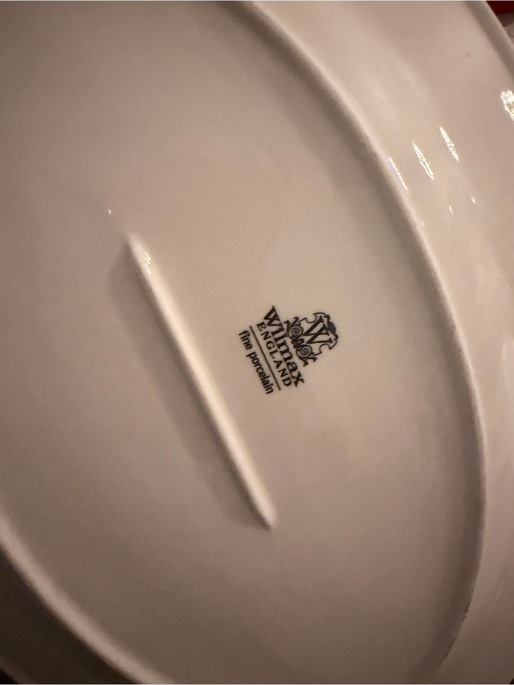 Wilmax England Porcelin Oval Professional Rolled Rim White Round Platter 17 inch - Picture 4 of 6